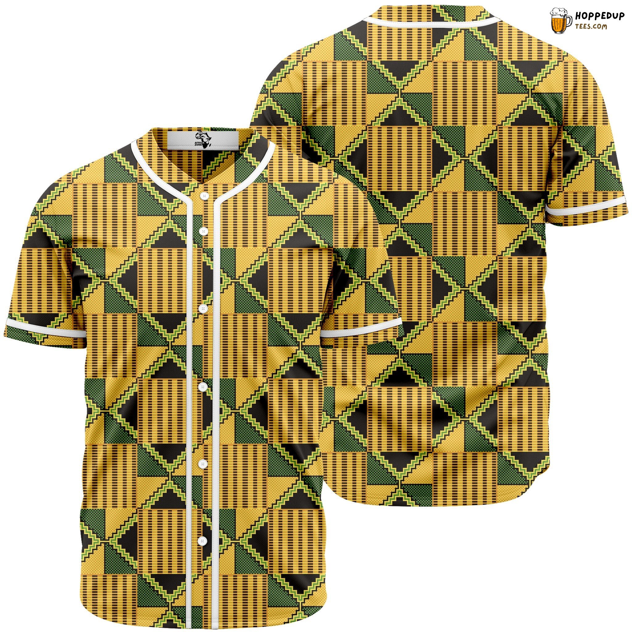 Kente Pattern Apremoo Baseball Tee Jersey Shirts 3D