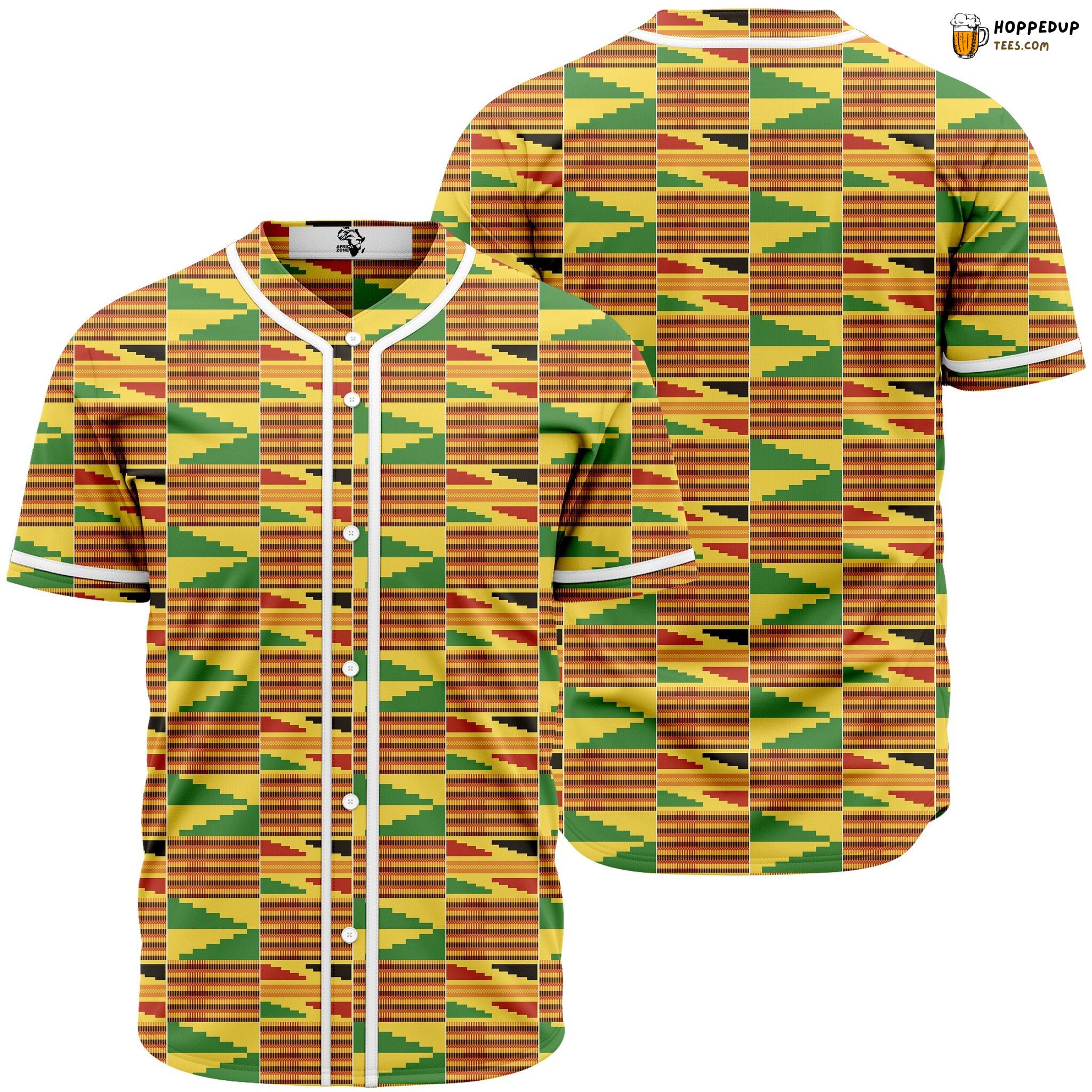 Kente Pattern Light Adwinasa Baseball Tee Jersey Shirts 3D