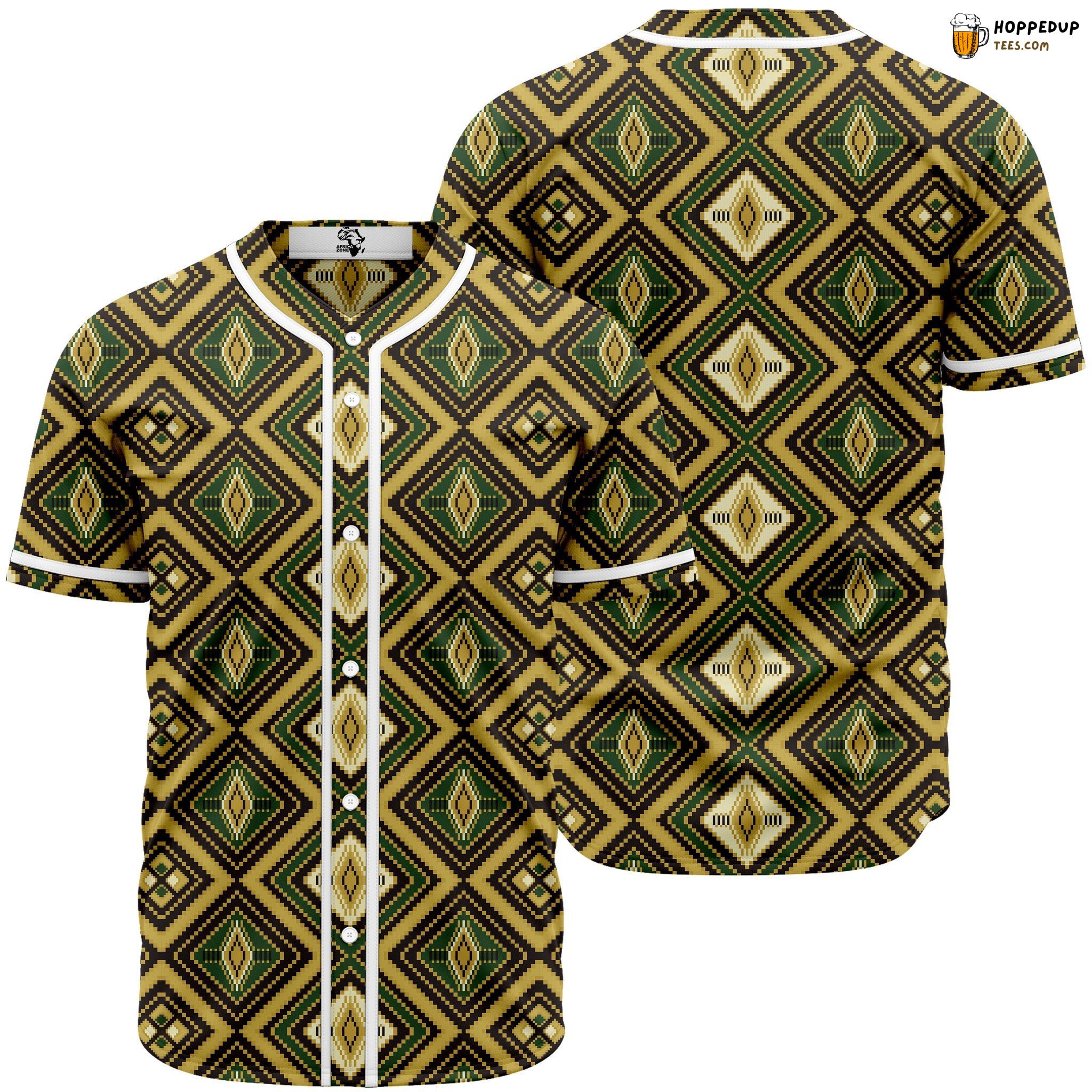 Kente Pattern Noble Akokobaatan Baseball Tee Jersey Shirts 3D