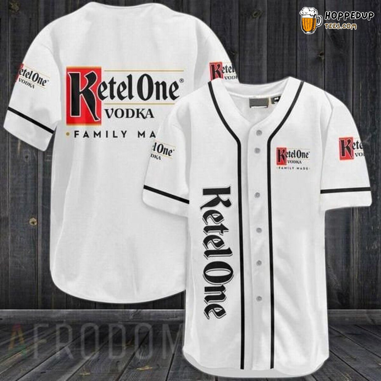 Ketel One Vodka White Logo Baseball Jersey Distilled Spirits Cool