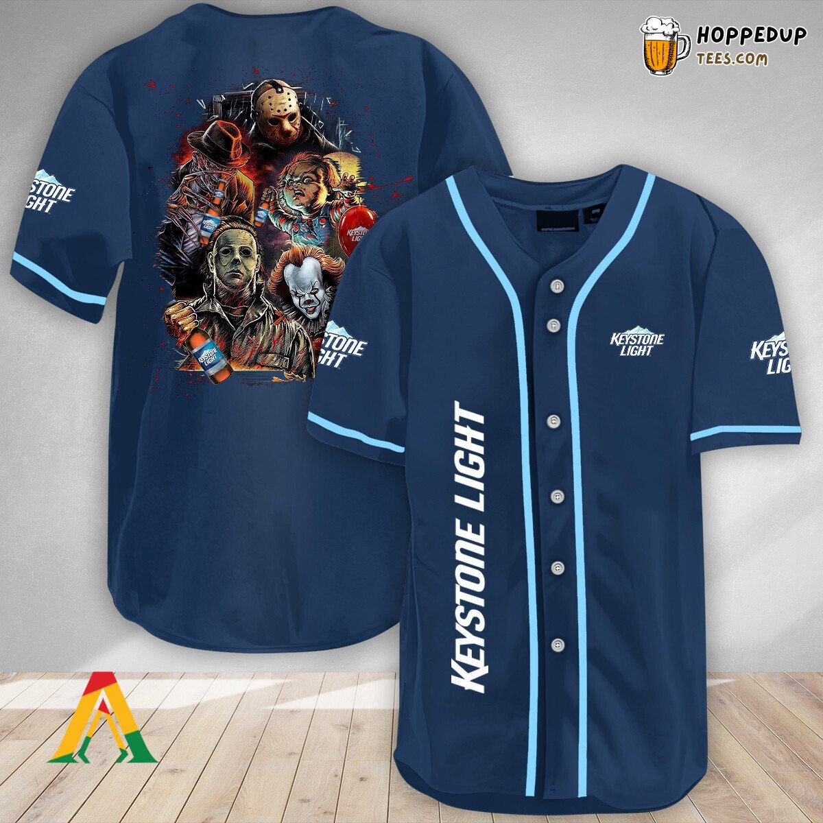 Keystone Light Halloween Horror Characters Distinctive Baseball Jersey Wear