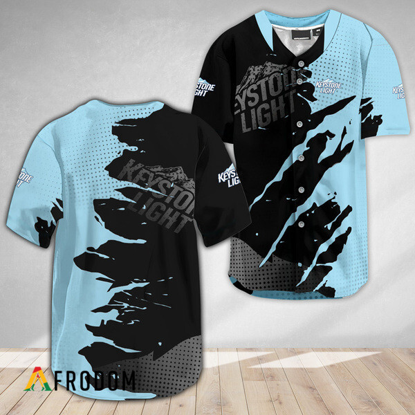 Keystone Light Metal Crack Pattern Baseball Jersey HU