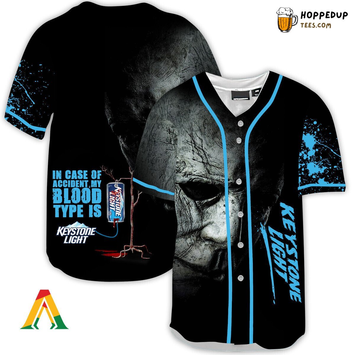 Keystone Light Michael Myers Distinct Halloween Horror Baseball Jersey