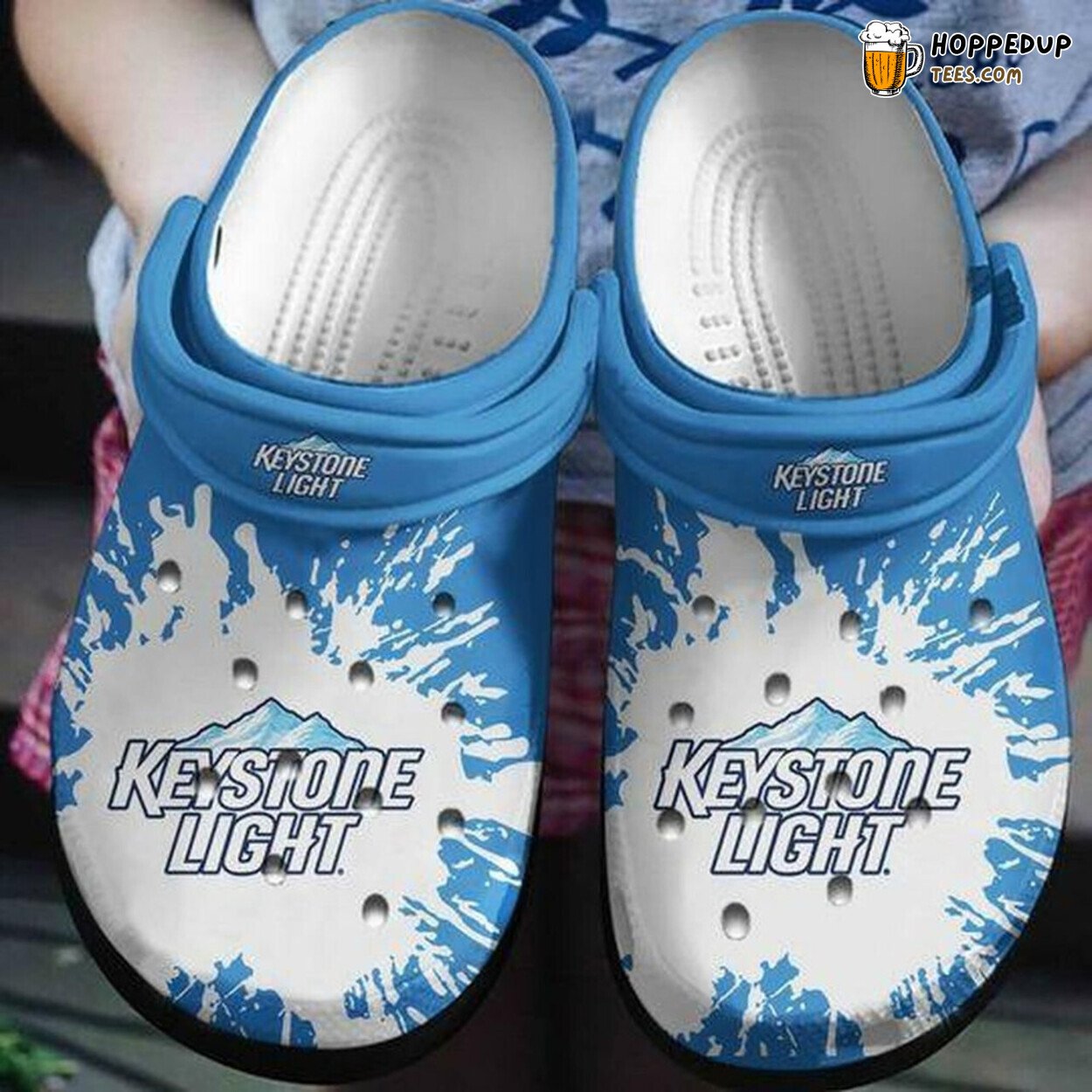 Keystone Light Personalized Themed Rubber Clog Shoes Comfy Footwear for Fans
