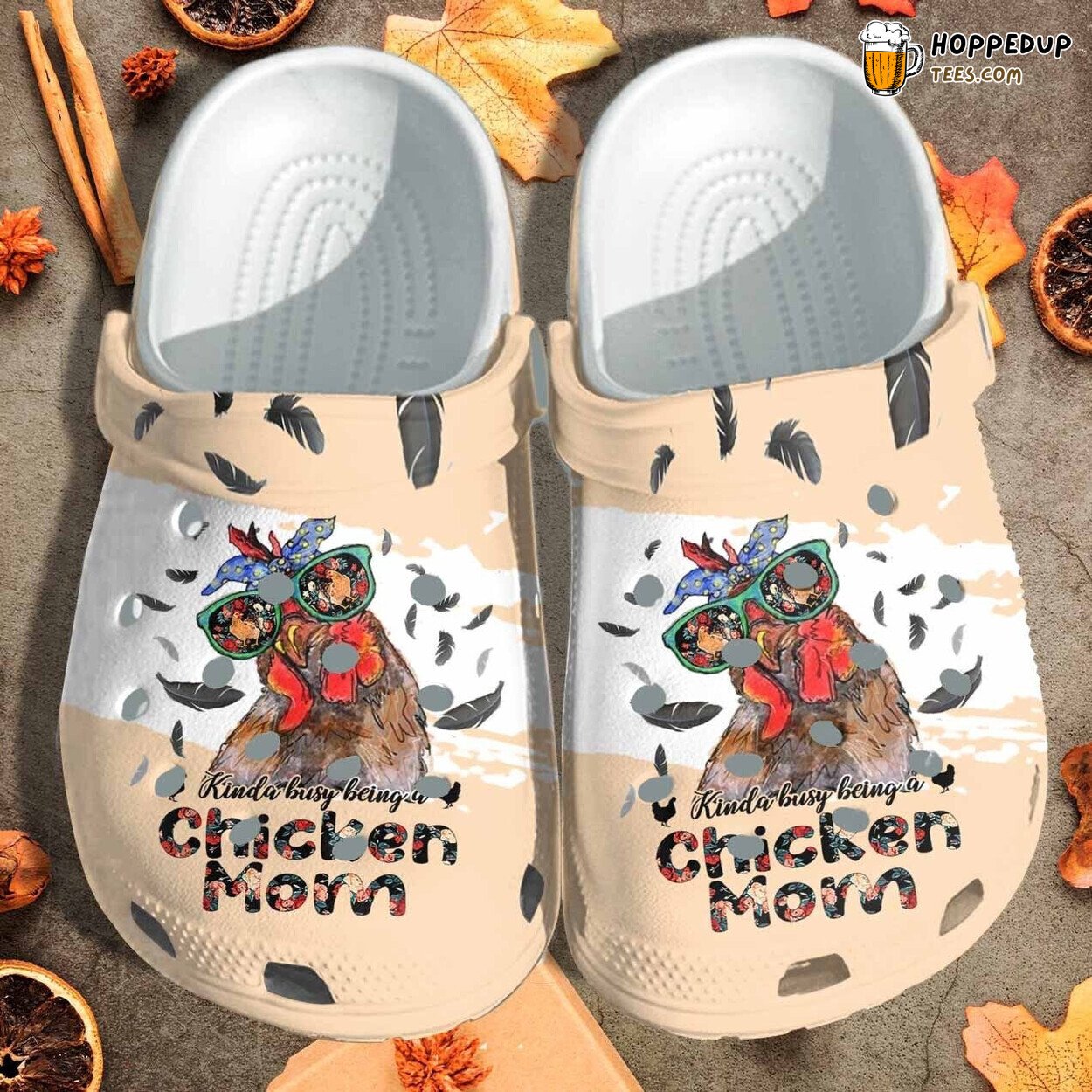 Kinda Busy Being Chicken Mom Theme Shoes Clogs Women Unique Gift