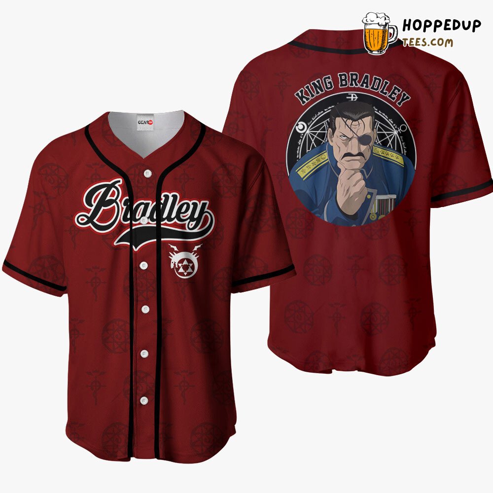King Bradley Inspired Anime Baseball Jersey Shirt Unique Edition Design