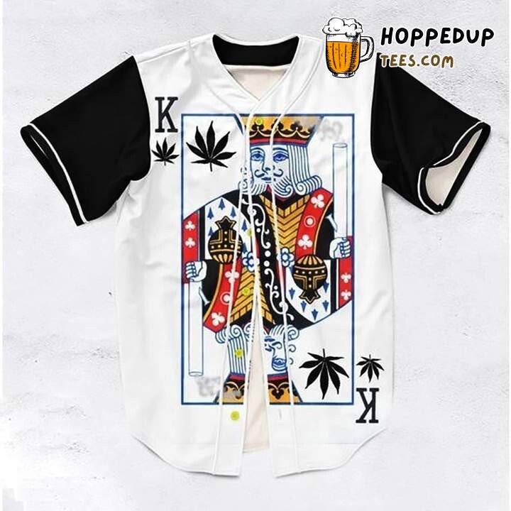 King Poker White Baseball Tee Jersey Shirts 3D