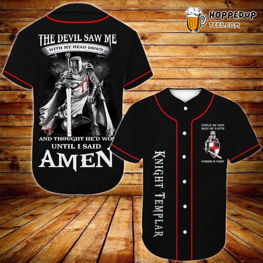 Knight Templar Devil Witnessed My Resolve Unique Baseball Jersey Design