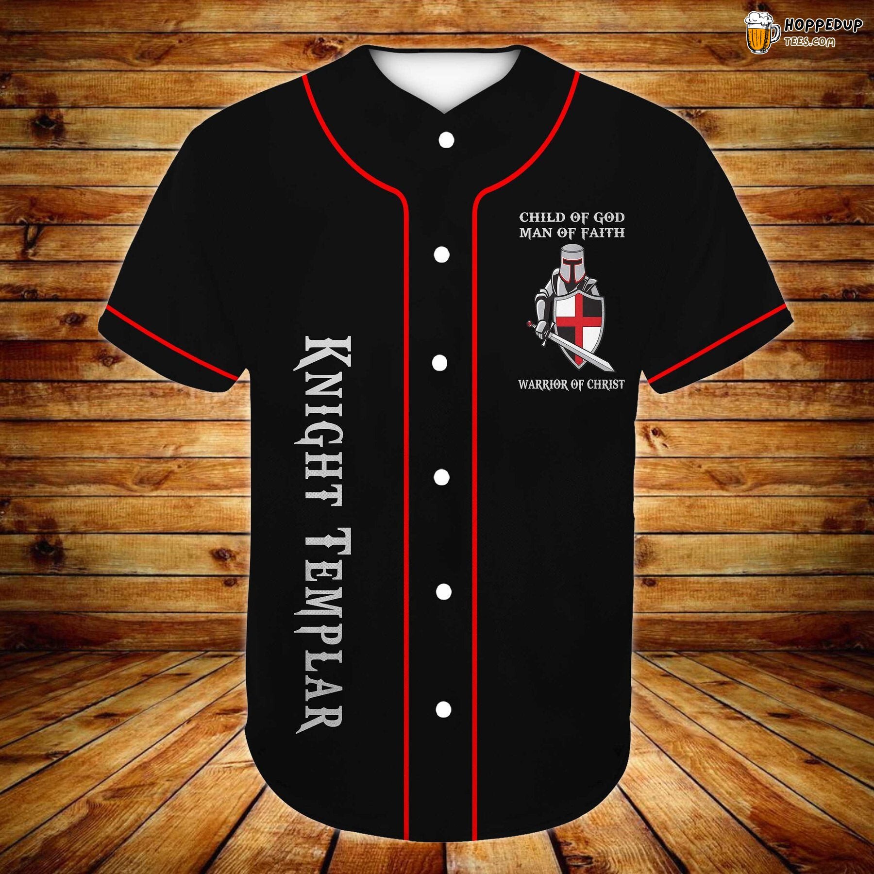 Knight Templar The Devil Saw Me With My Head Down Baseball Tee Jersey Shirts 3D