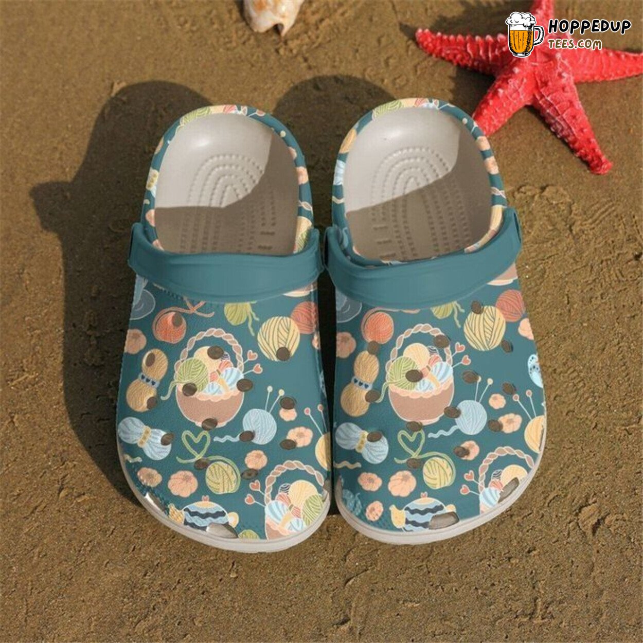 Knitting Seamless Pattern Classic Comfortable Unique Design Clogs