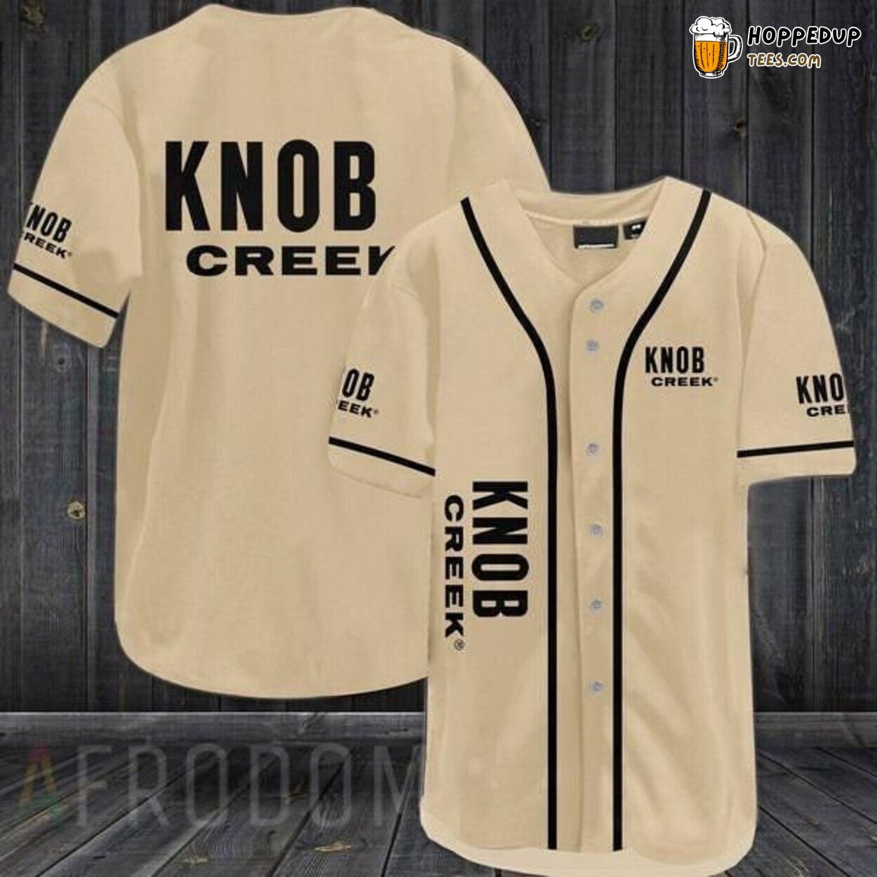 Knob Creek Whiskey Beige Casual Baseball Jersey Distillery Series