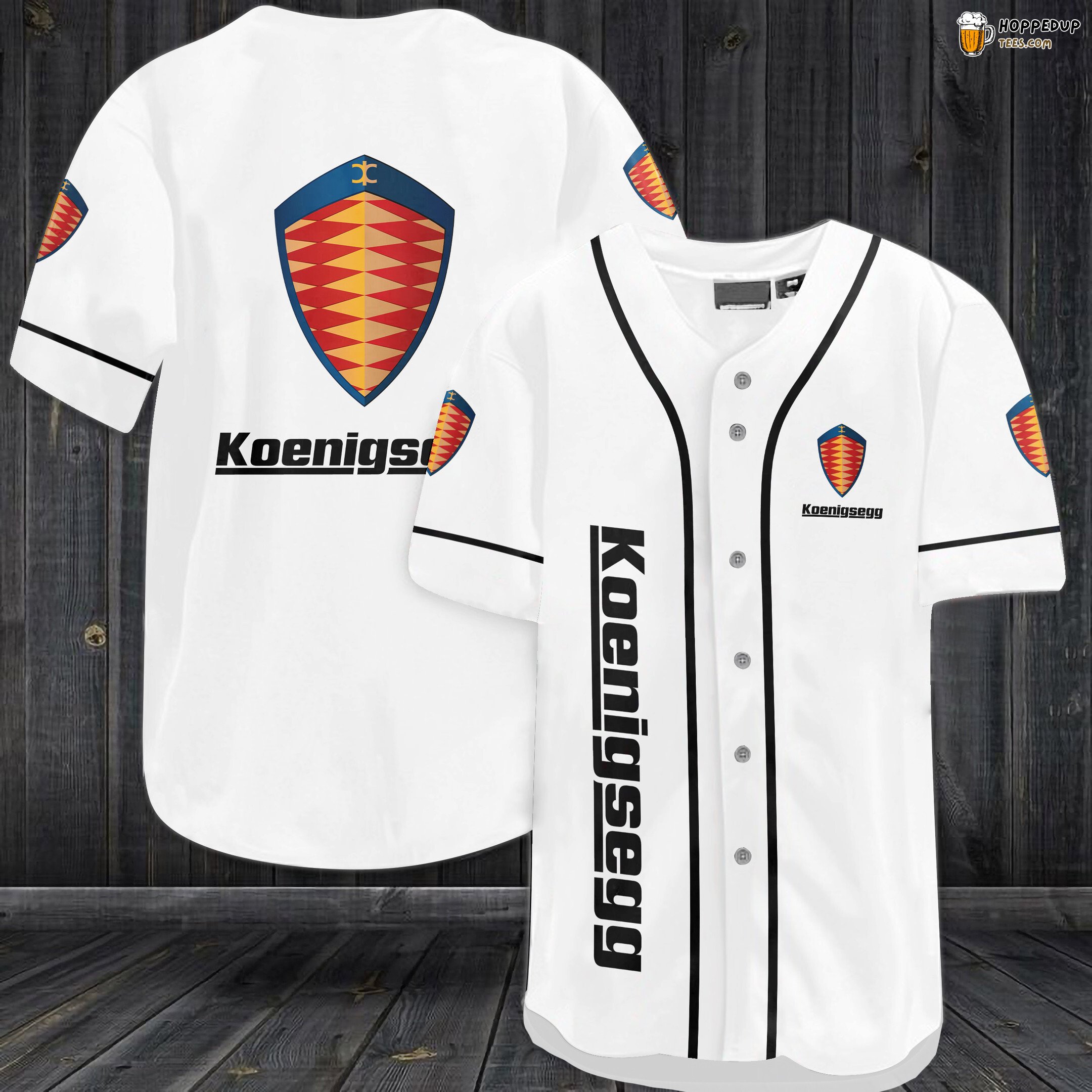 Koenigsegg Automotive AB Baseball Jersey White Jersey Shirt