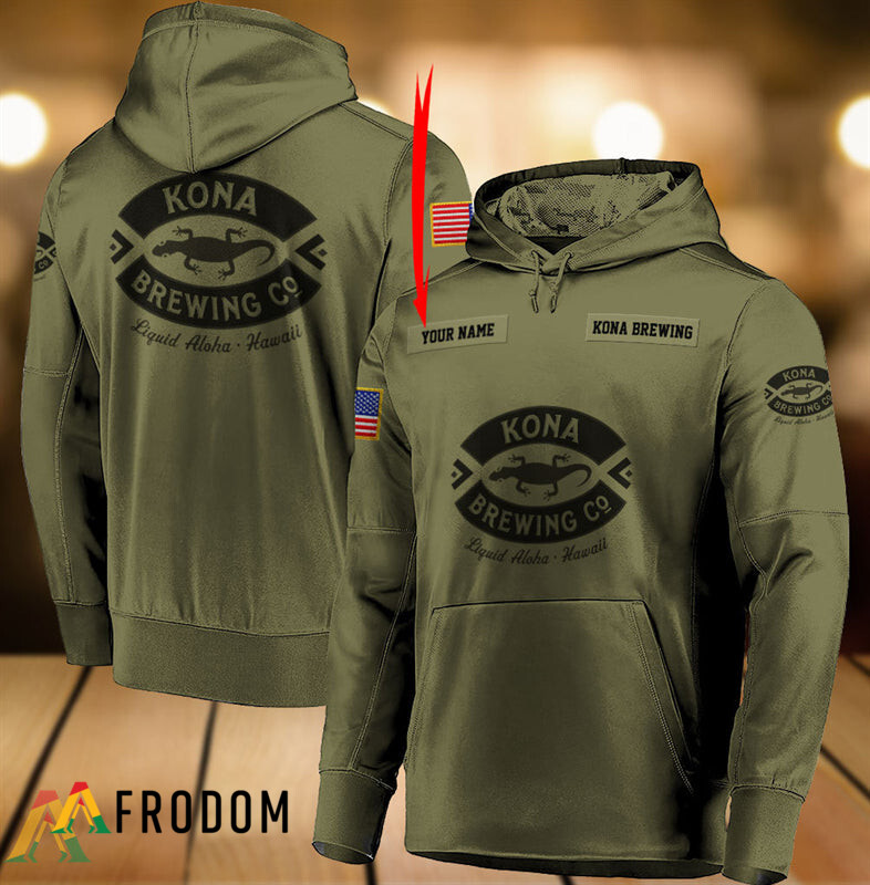 Kona Beer Hoodie in Military Green Personalized Just For You HU