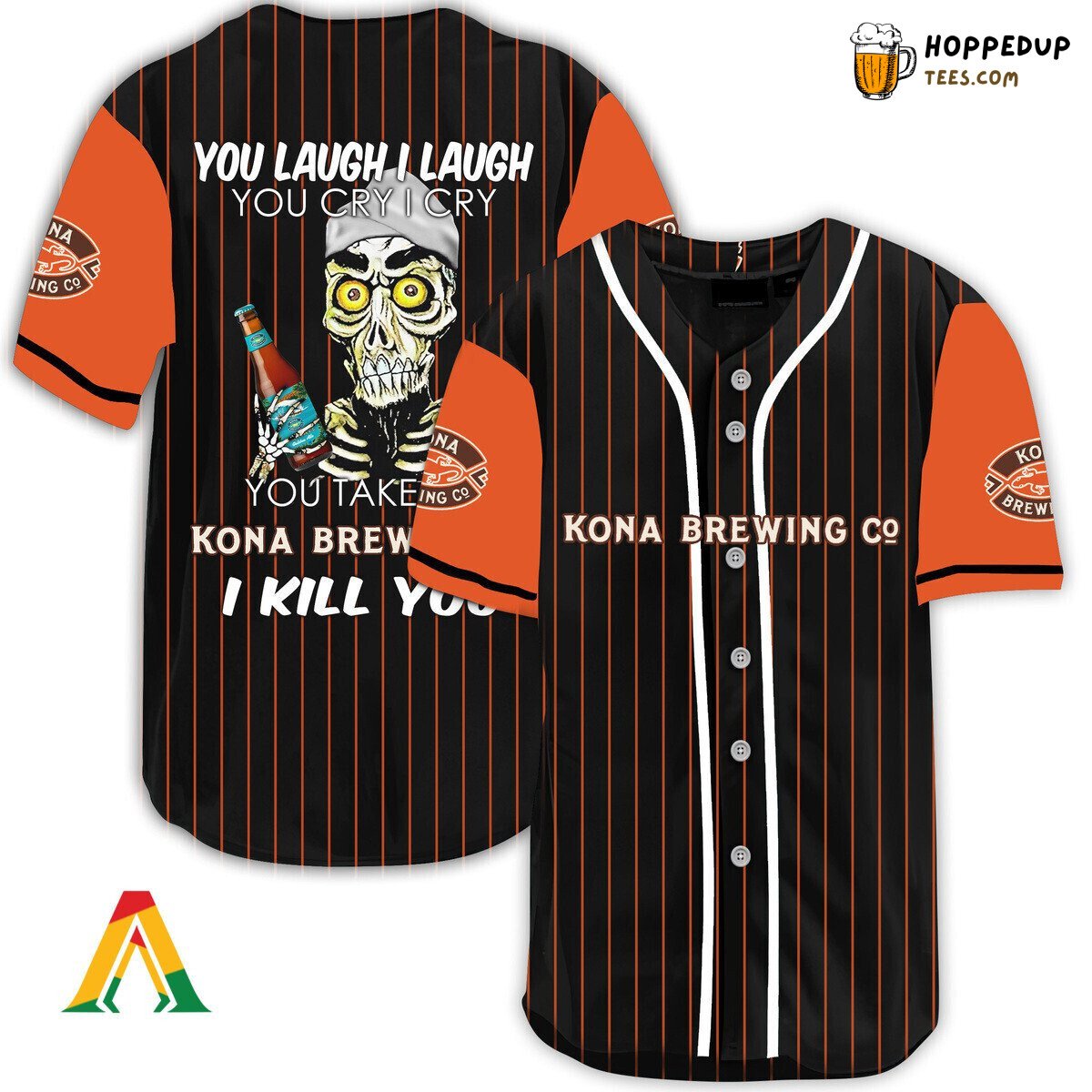 Kona Brewing Defender Baseball Jersey Unique Laugh Cry Design Theme Edition
