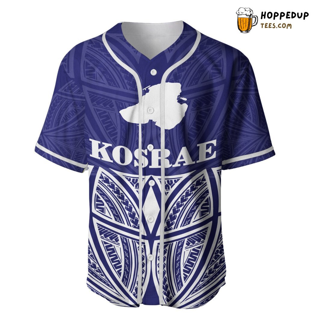 Kosrae Island Polynesian Art 3D Printed Baseball Jersey Shirt
