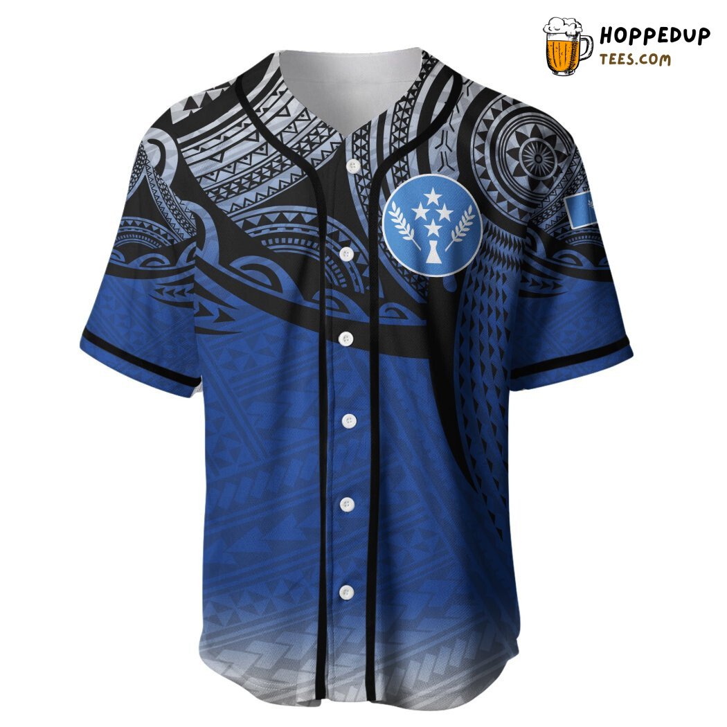 Kosrae Micronesia Island Pride 3D Print Baseball Jersey Heritage