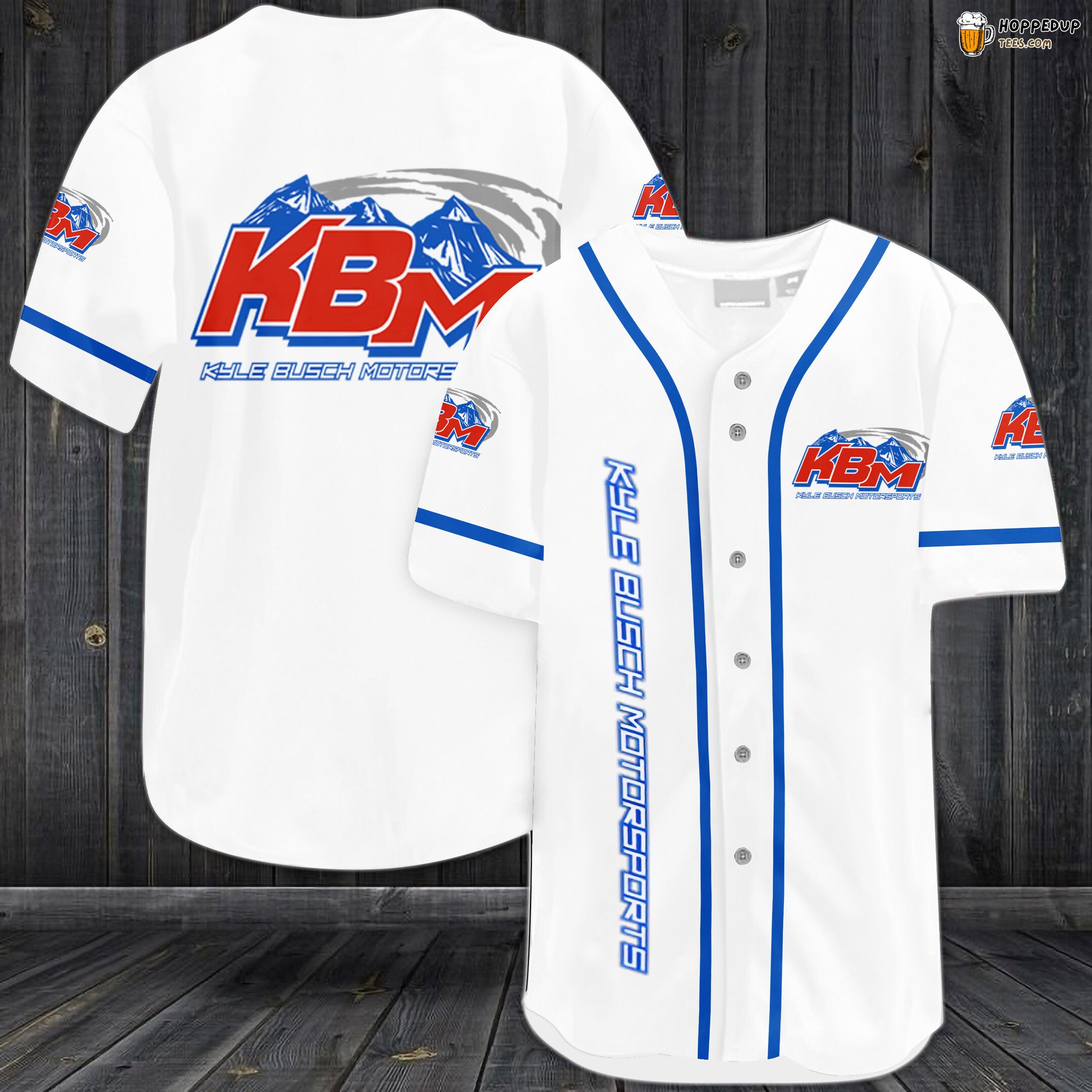 Kyle Busch Motorsports Racing Baseball Jersey White Unisex Jersey Shirt