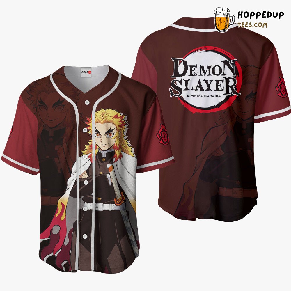 Kyojuro Rengoku Distinctive Collection Anime Baseball Jersey Unique Design Kyojuro Rengoku Distinctive Collection Anime Baseball Jersey Unique Design