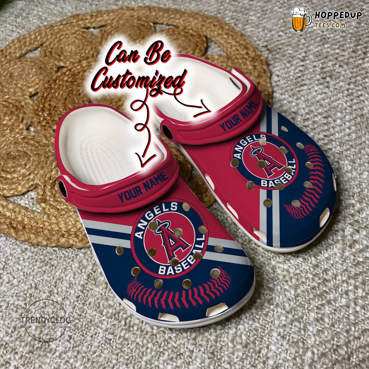 LA Angels Baseball Personalized Logo Team Themed Clog Shoes