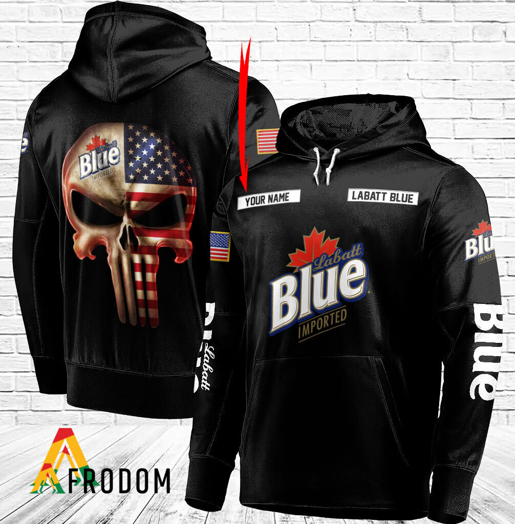 Labatt Blue Beer Personalized Black Flag Hoodie HU