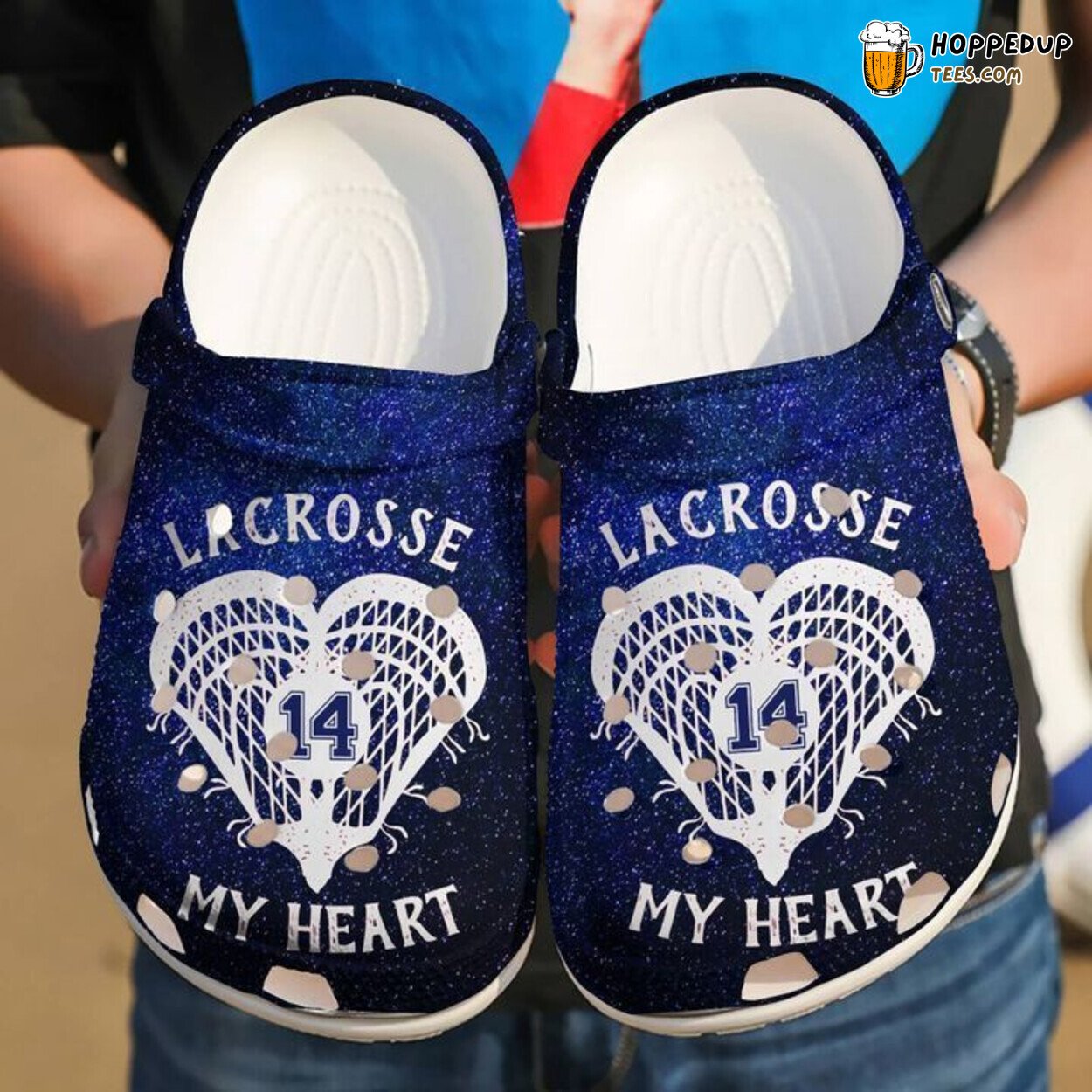 Lacrosse Love Heart Comfy Footwear Unique Design Clog Shoes