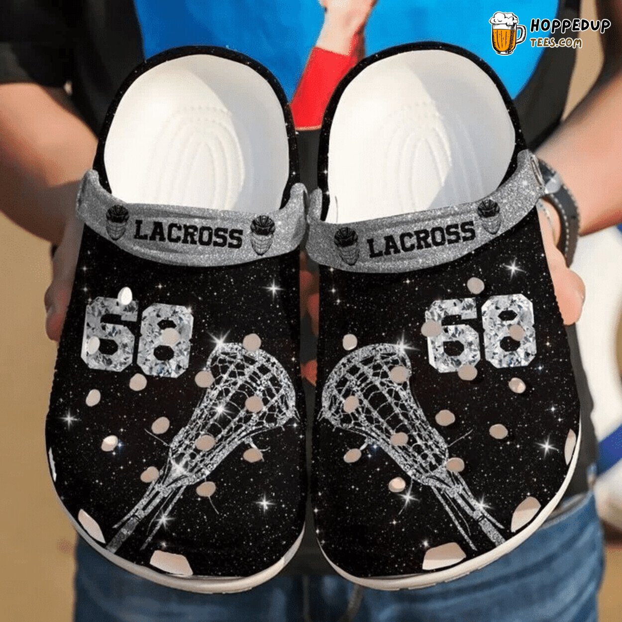 Lacrosse Personalized Attack Diamond Classic Comfort Clogs Shoes