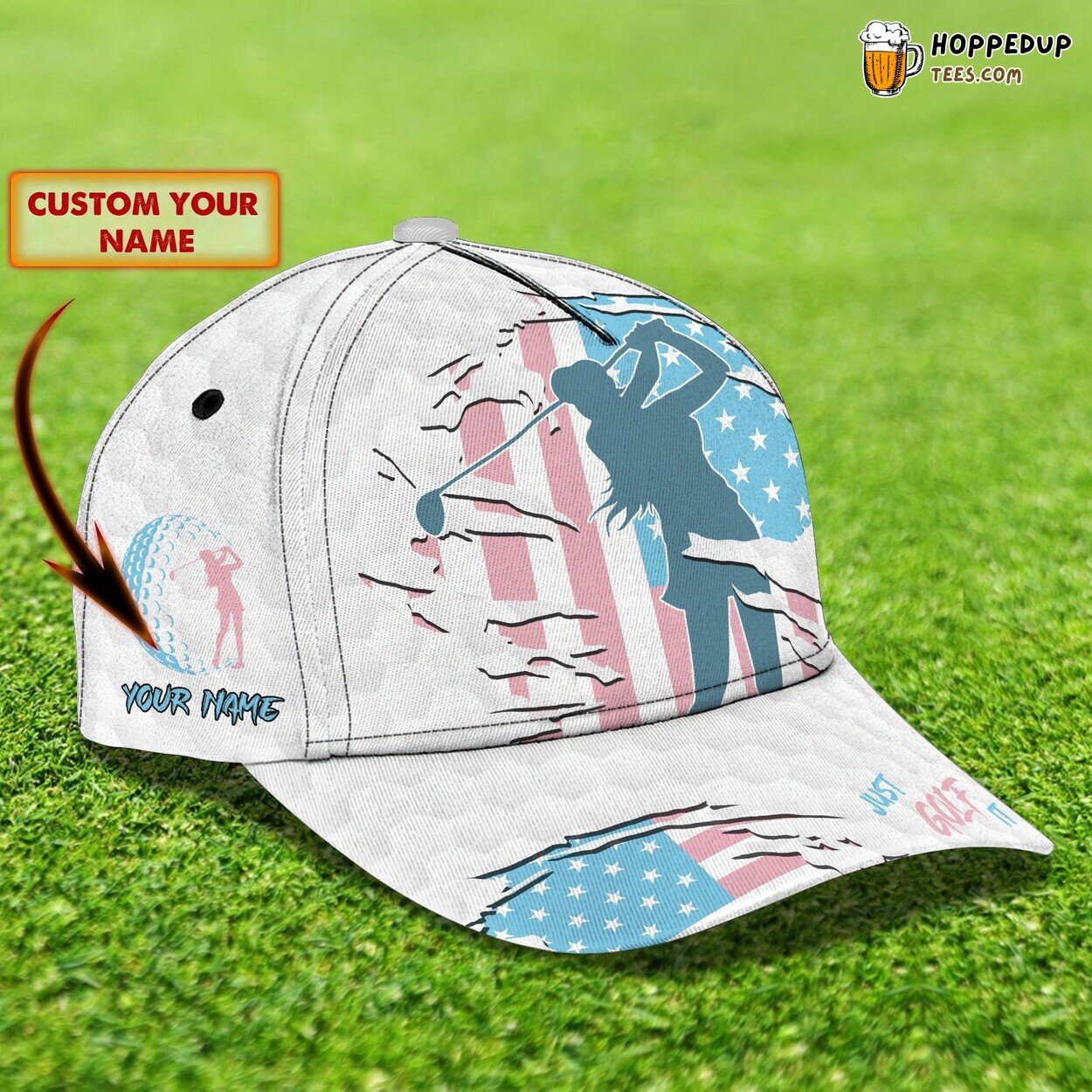 Ladies on the Green 3D Classic Cap Golf Enthusiast Personalized Name