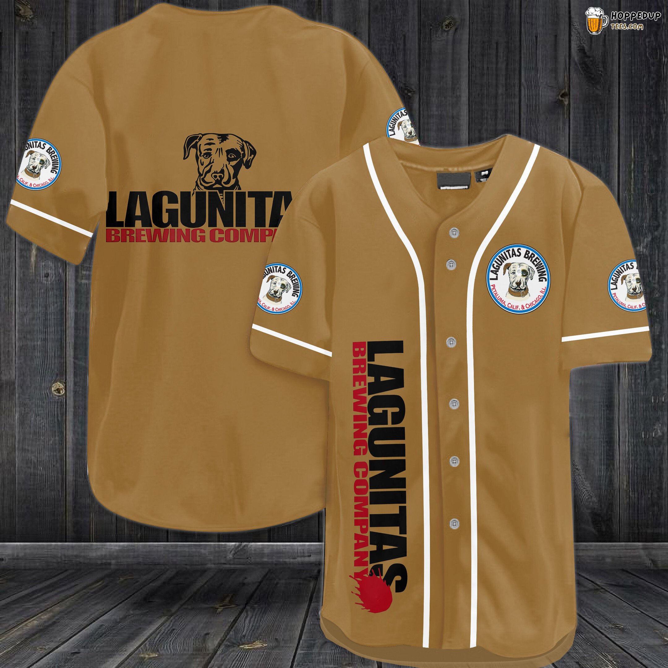 Lagunitas Brewing Company Baseball Jersey Brown Unisex Jersey Shirt