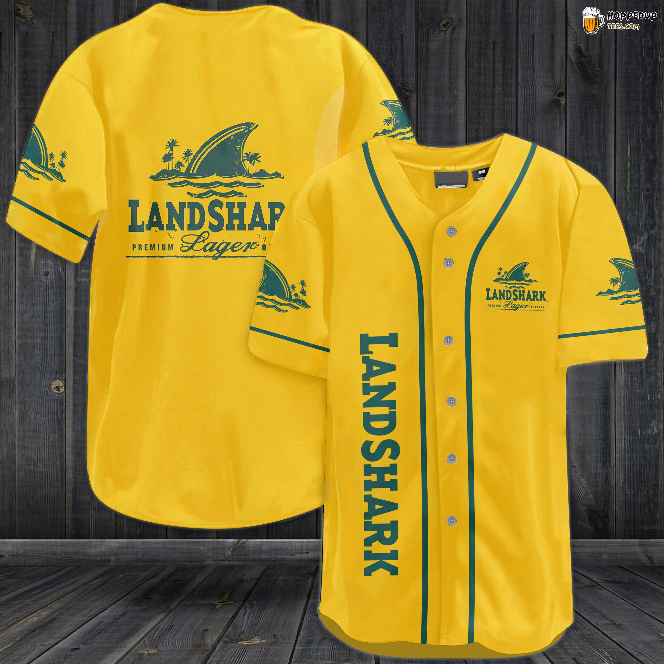 Landshark Lager Baseball Jersey Yellow Unisex Jersey Shirt