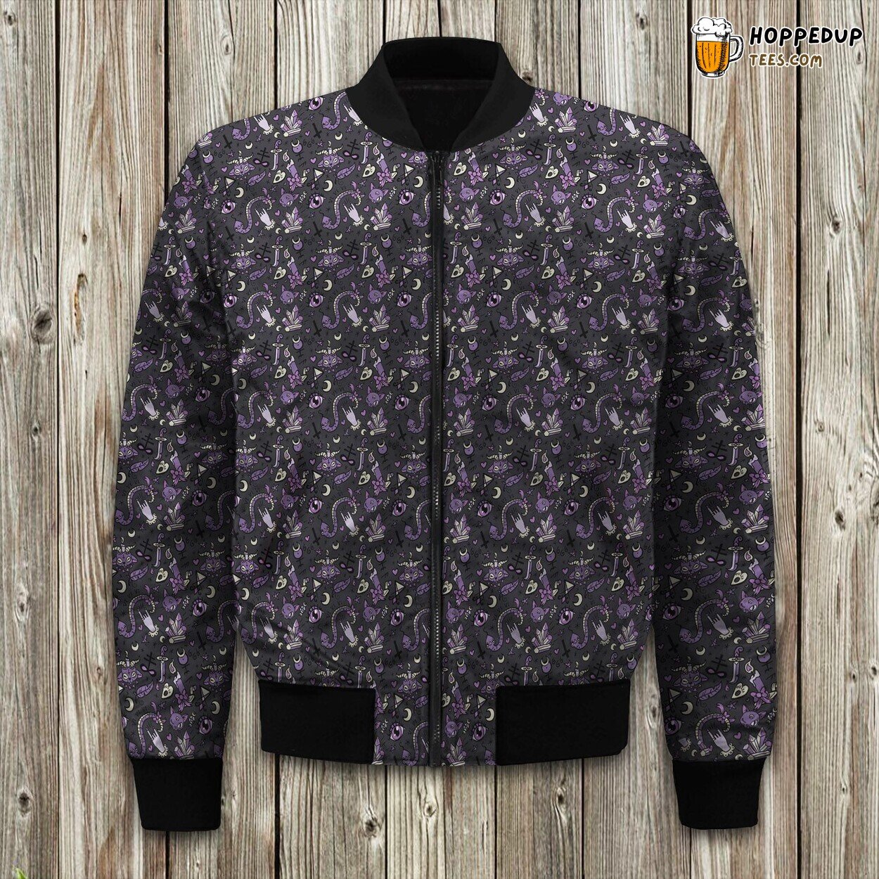 Large Cute Occult Dark Bomber Jacket