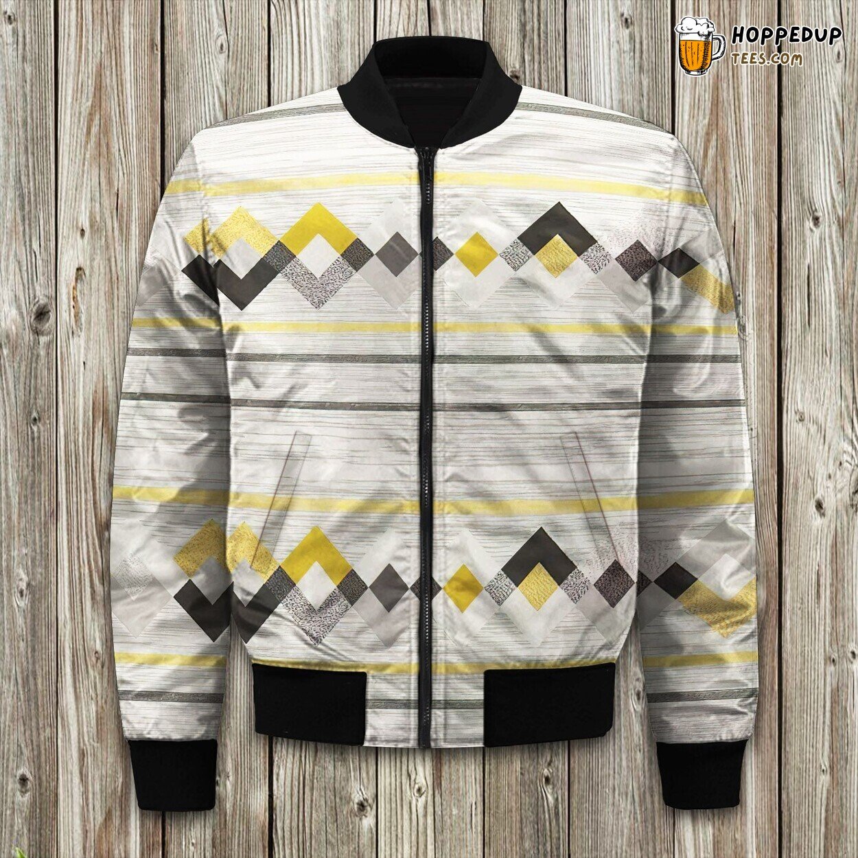 Large Modern Abstract Bomber Jacket