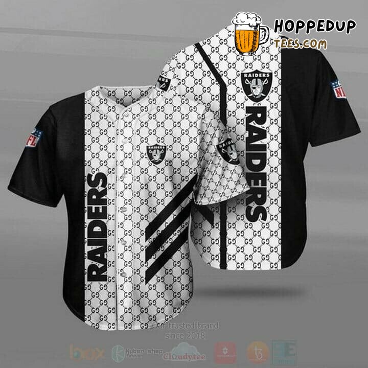 Las Vegas Raiders Classic White Black NFL Unisex Baseball Jersey Design