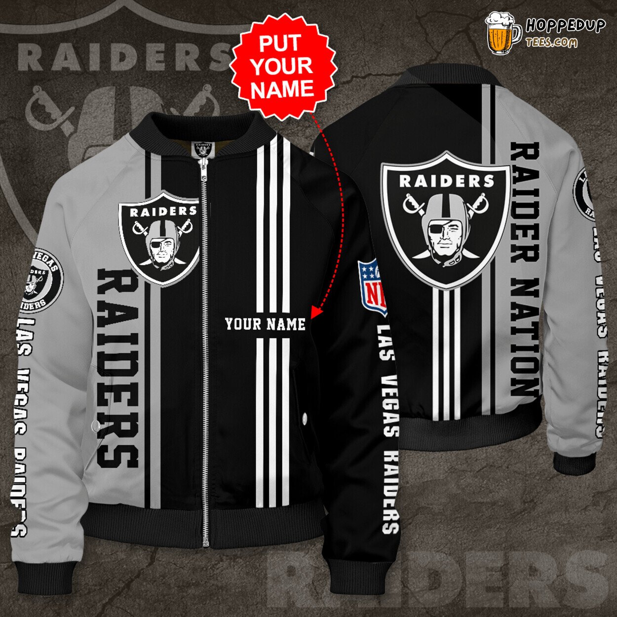 Las Vegas Raiders LVR Custom Bomber Jacket Premium Design