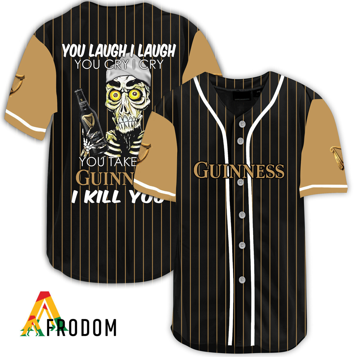 Laugh Cry Take My Guinness Beer I Kill You Baseball Jersey HU
