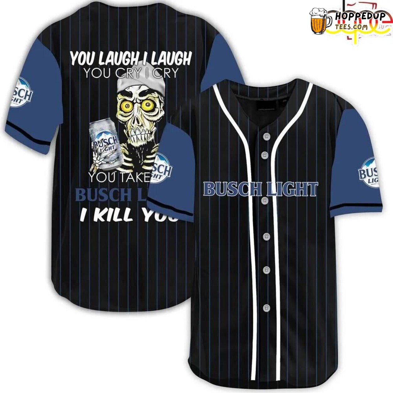 Laugh Cry Threat Busch Light Unique Design Baseball Jersey Authentic