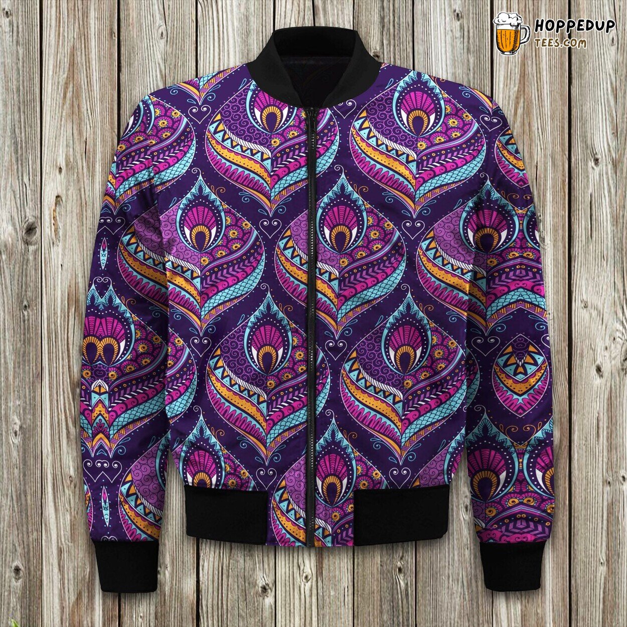 Lavender Bohemian Dream Winter Bomber Jacket Tailored Unique Elegance Precision