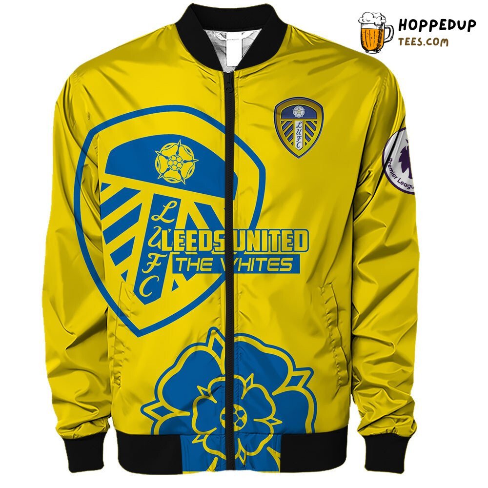 Leeds United Bold Yellow Football Fan Bomber Jacket Edition