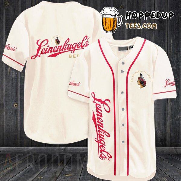 Leinenkugel Wheat Beer Themed Baseball Jersey Distinctive Unique Design