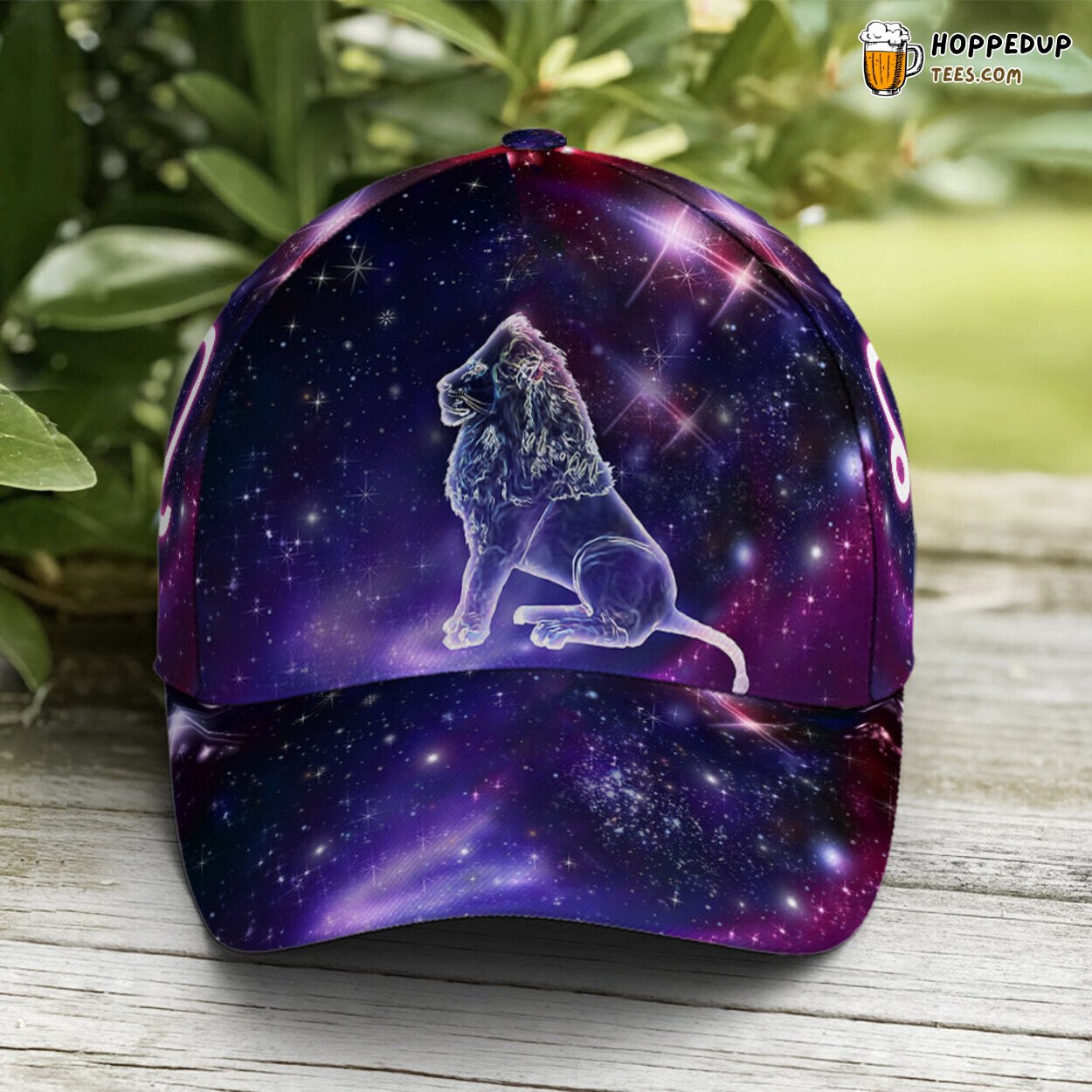 Leo Lovers Celestial Galaxy Background Unique Statement Baseball Cap