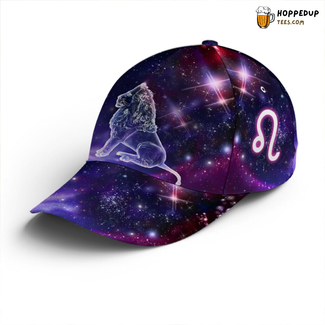 Leo Lovers Celestial Galaxy Background Unique Statement Baseball Cap