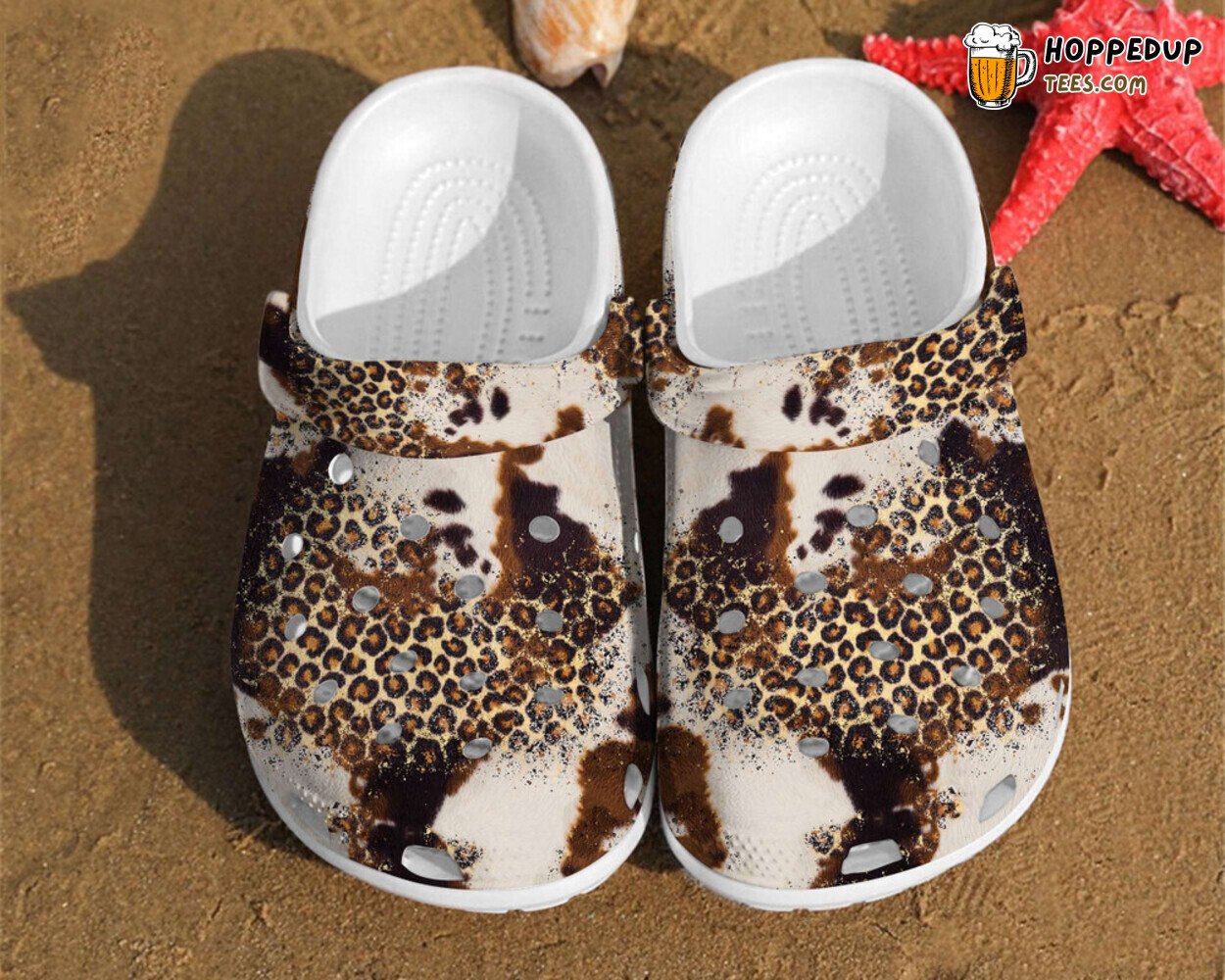 Leopard Glitter Fur Cheetah Fan Gift Classic Water Comfy Rubber Clog