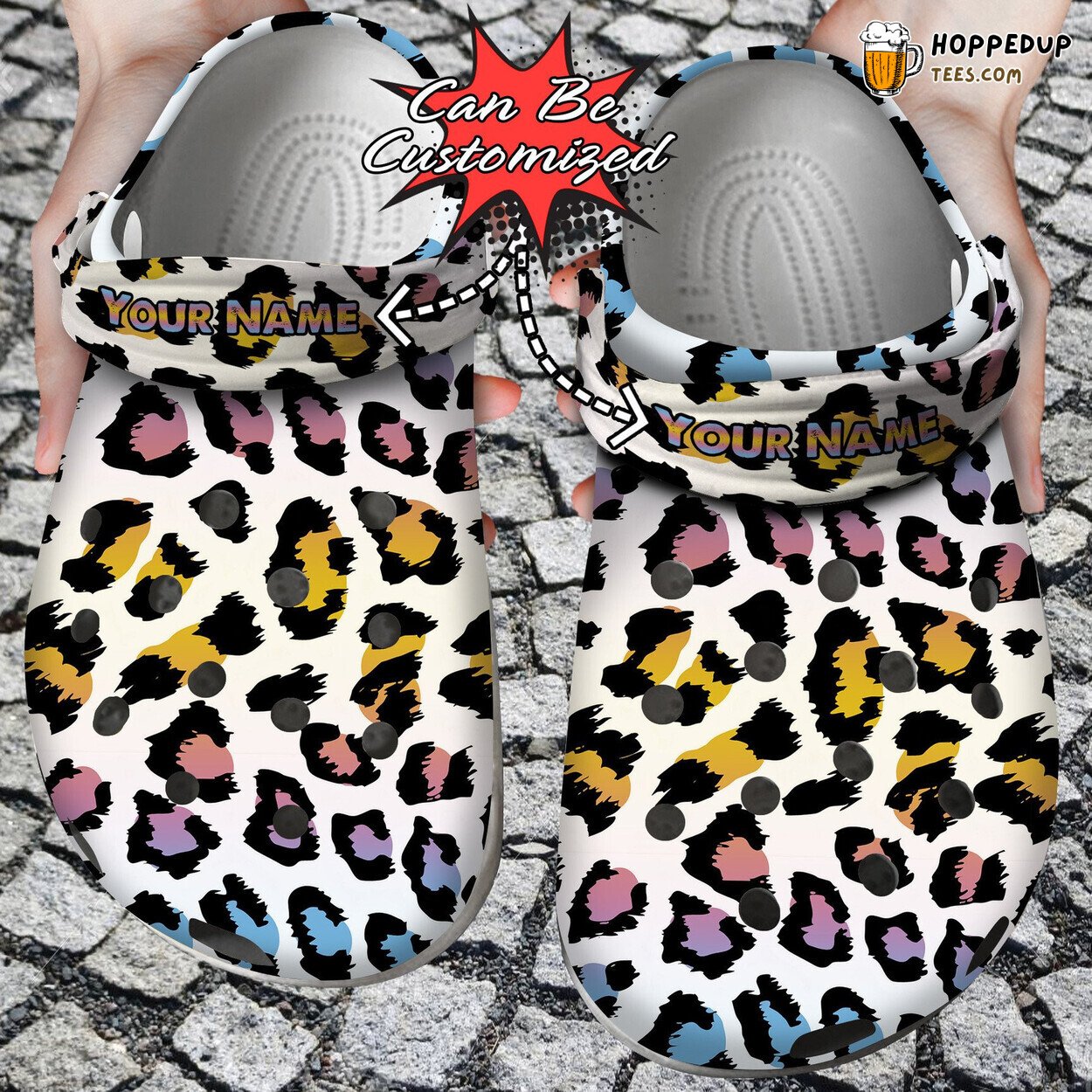 Leopard Print Glitter Colorful Fur Cheetah clog Shoes Gift Stylish