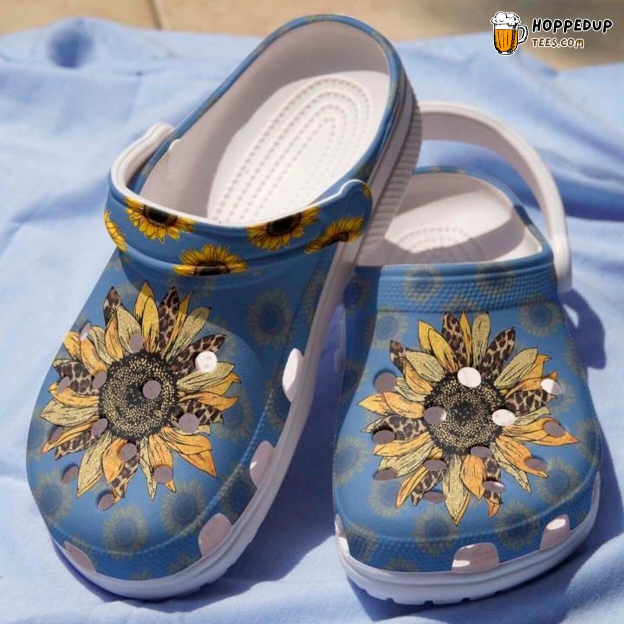 Leopard Sunflower Clogs Shoes Perfect Birthday Gifts Grandma Mom Daughter