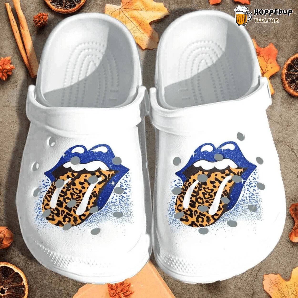 Leopard Tongue Lover Gift Comfortable Rubber Clog Shoes Unique