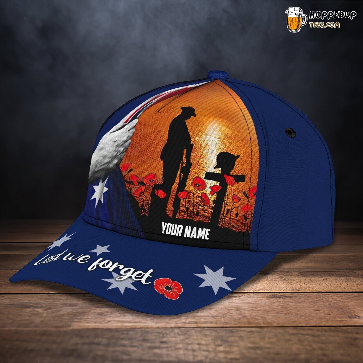 Lest We Forget Classic 3D Cap Personalized Name Unique Design Edition