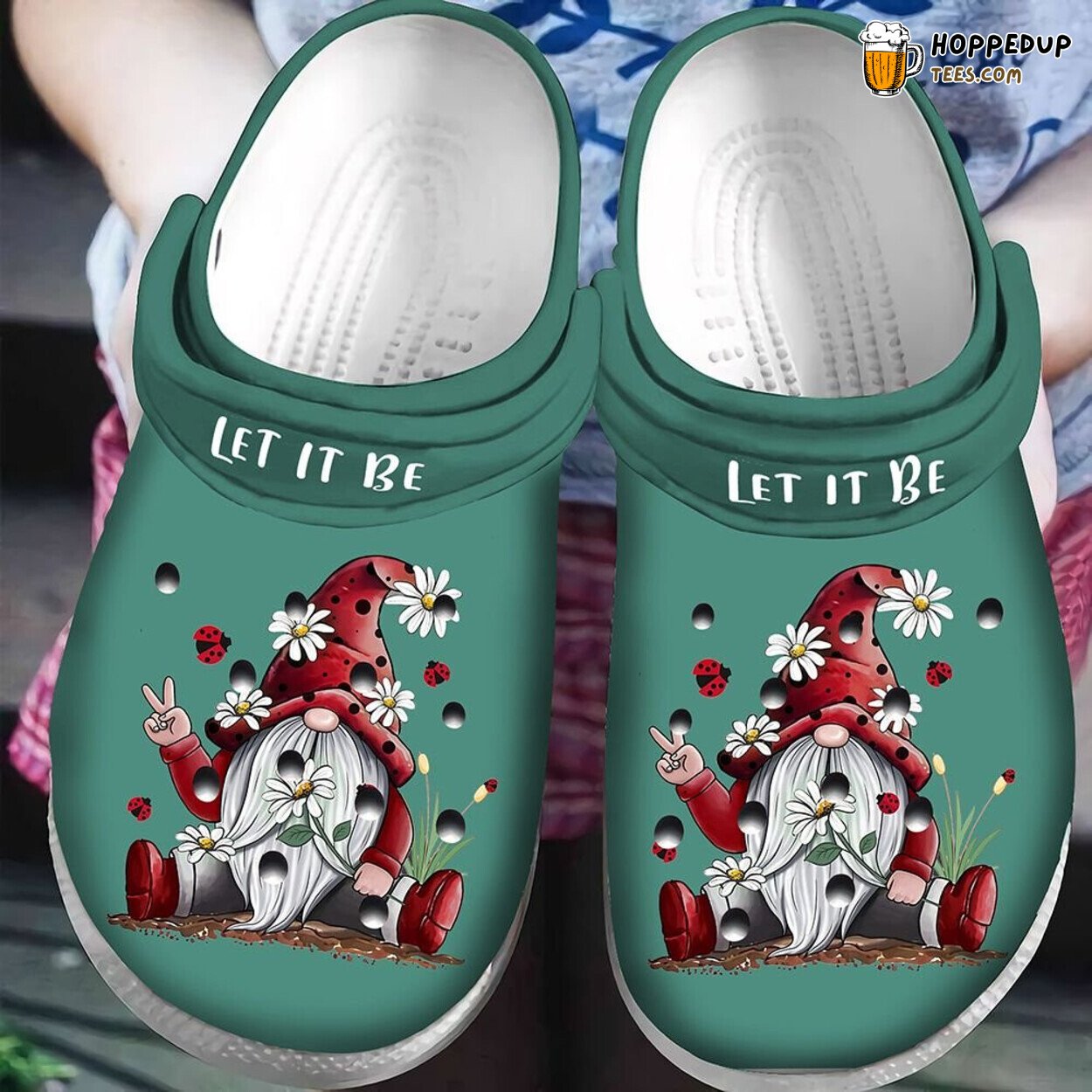 Let It Be Gnome Christmas Theme Comfortable Unique Classic Clogs