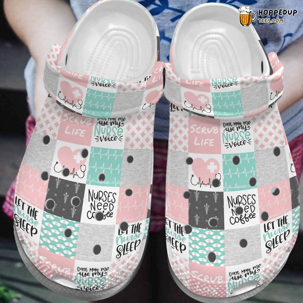 Let The Nurse Sleep Need Coffee Theme Comfortable Clogs Gift