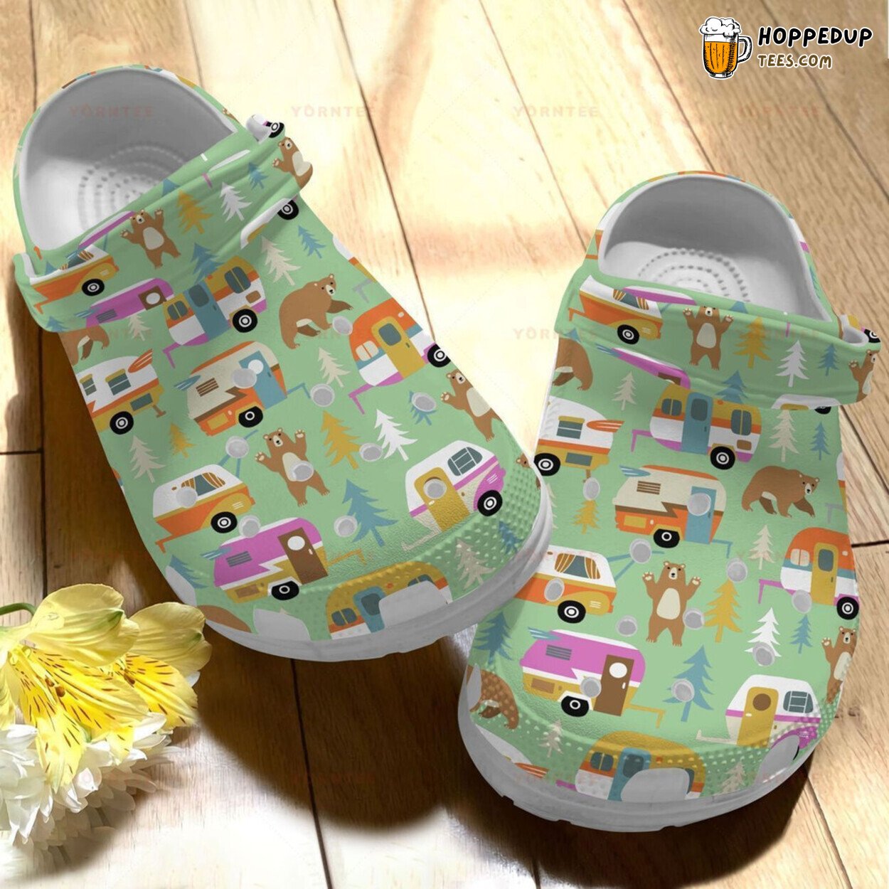 Let’s Go Camping Lover Gift Rubber Comfortable Unique Design Clogs