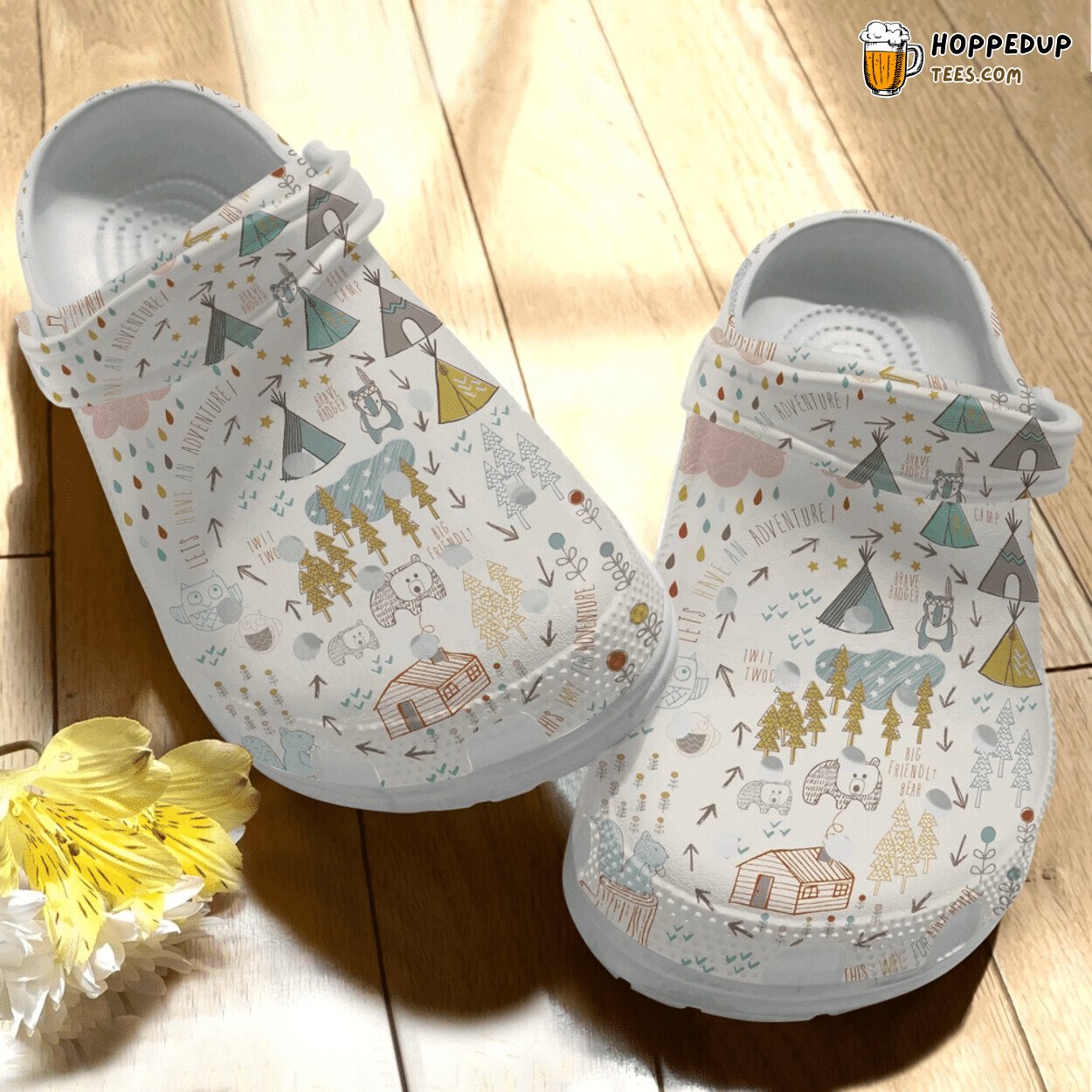 Lets Have Adventure Tent Lover Gift Themed Comfortable Rubber Clogs