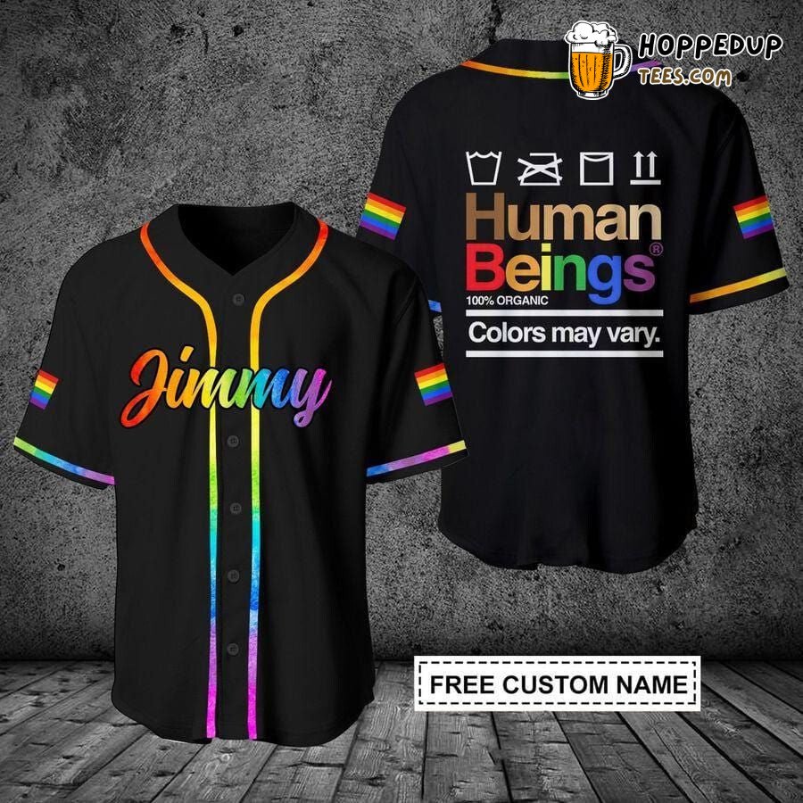 LGBT Color Variance Human Theme Personalized Unique Baseball Jersey